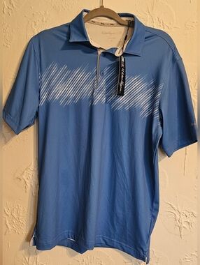 NWT Men's Short Sleeve Button Polo Golf Walter Hagen Small